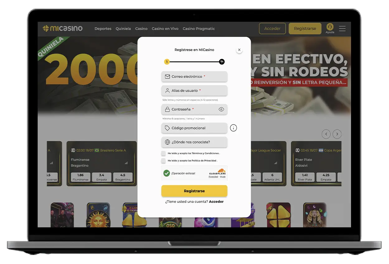 Registro en Mi Casino Chile